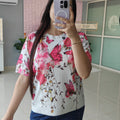 ‘CANVAS’ Rhinestone Digital Print T-Shirt [SS-12601-TSHD]