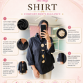 ‘ZIVA’ Statement Brooch Shirt [SS-10403-SH]