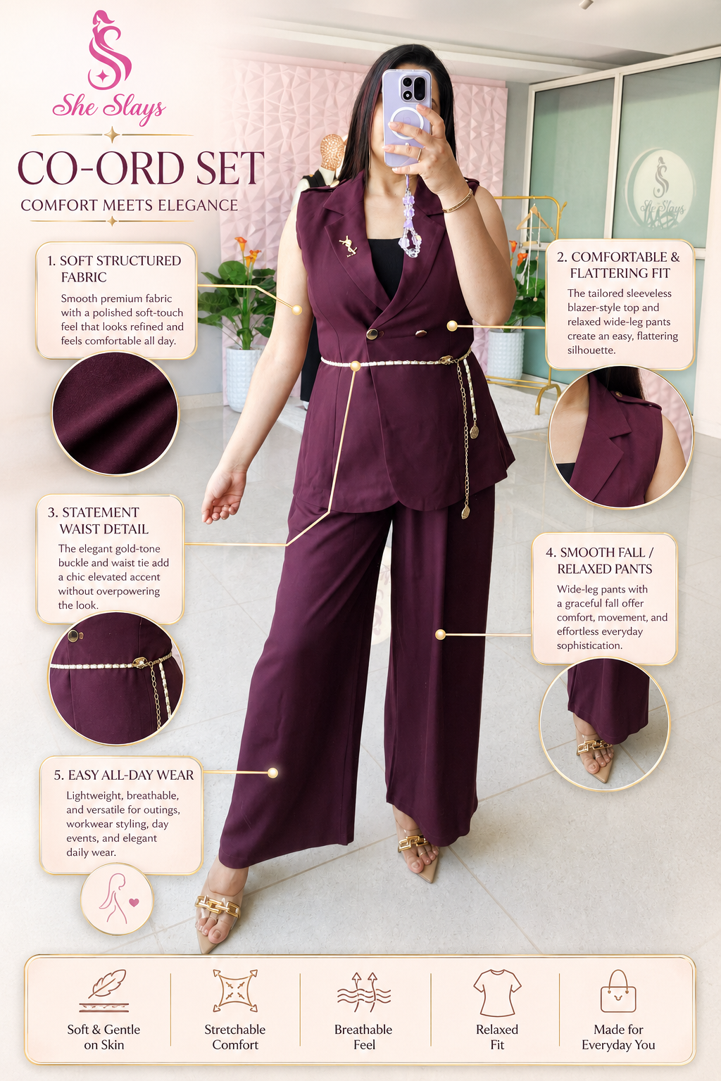 ‘MILAN’ Tailored Co-Ord Set [SS-11601-CRD]