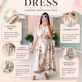 ‘LEAF’ Belted Summer Dress [SS-11406-DRLCT]