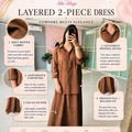 ‘Grace’ Layered 2-Piece Dress [ SS-11203-CRDSH ]