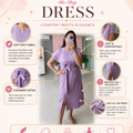 ‘LUNA’ Knot Midi Dress [SS-11309-DRK]