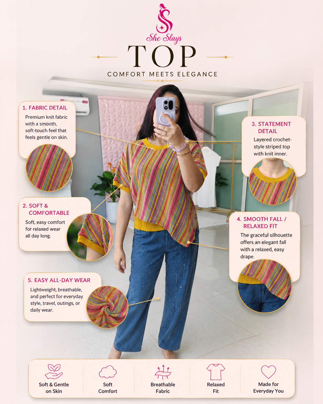 ‘Sunset’ Crochet Top [ SS-10202-TOP ]