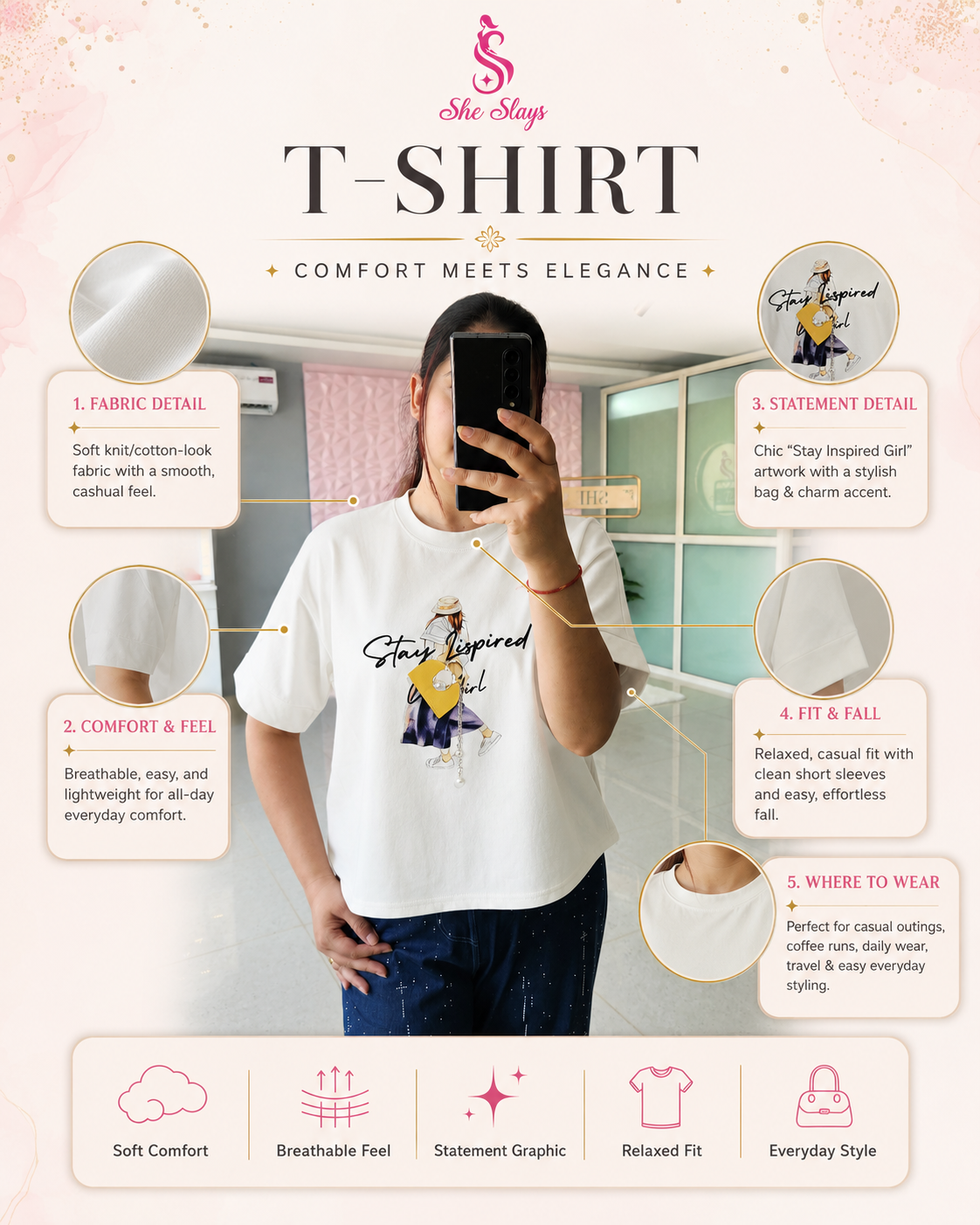 ‘MUSE’ Casual T-Shirt [SS-10501-TSH]