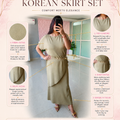 ‘AMARA’ Belted Korean Skirt Set [SS-11002-CRDS]