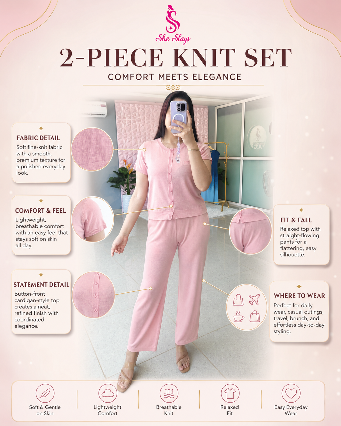 'CANDY’ Soft Knit Co-ord Set [ SS-10102-CRD ]