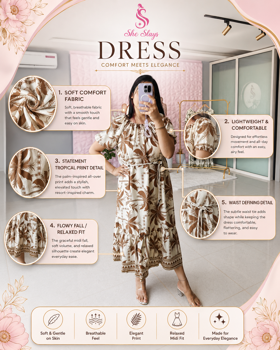 ‘COCO’ Belted Summer Dress [SS-11404-DRCT]