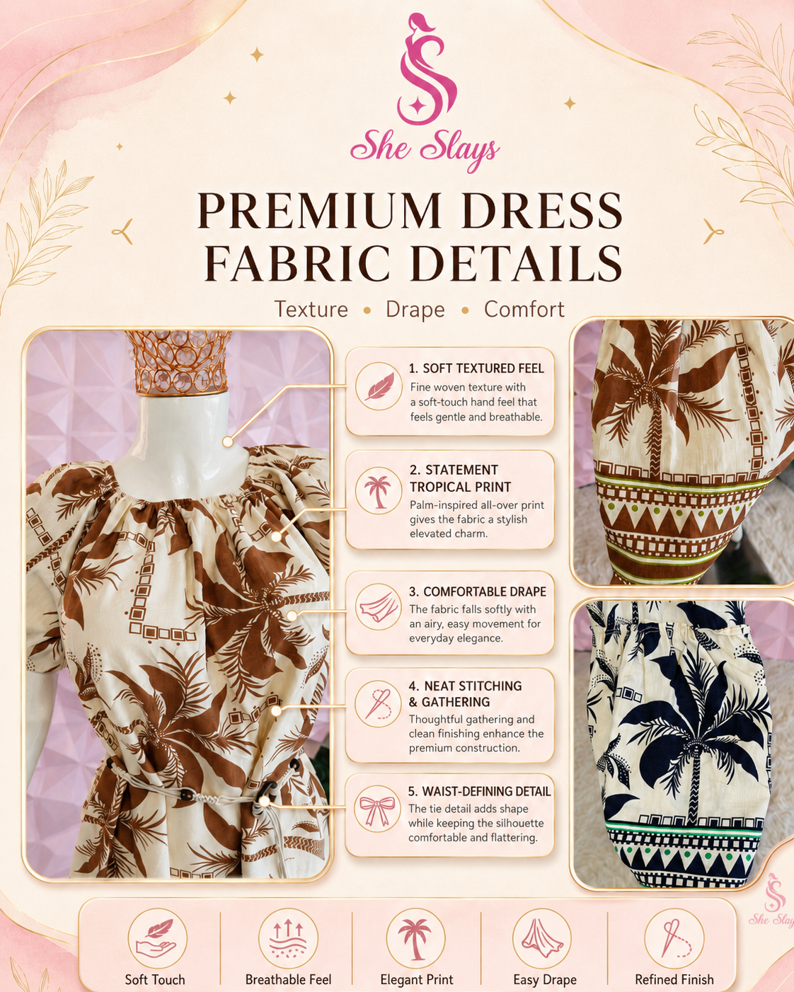‘COCO’ Belted Summer Dress [SS-11404-DRCT]