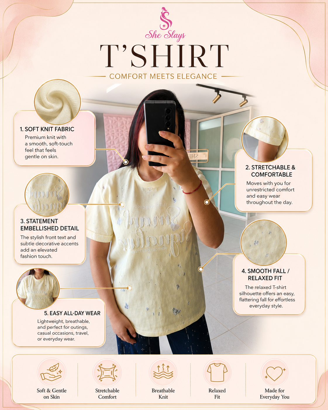 ‘SMART’ Graphic Casual T-Shirt [SS-11104-TSHS]