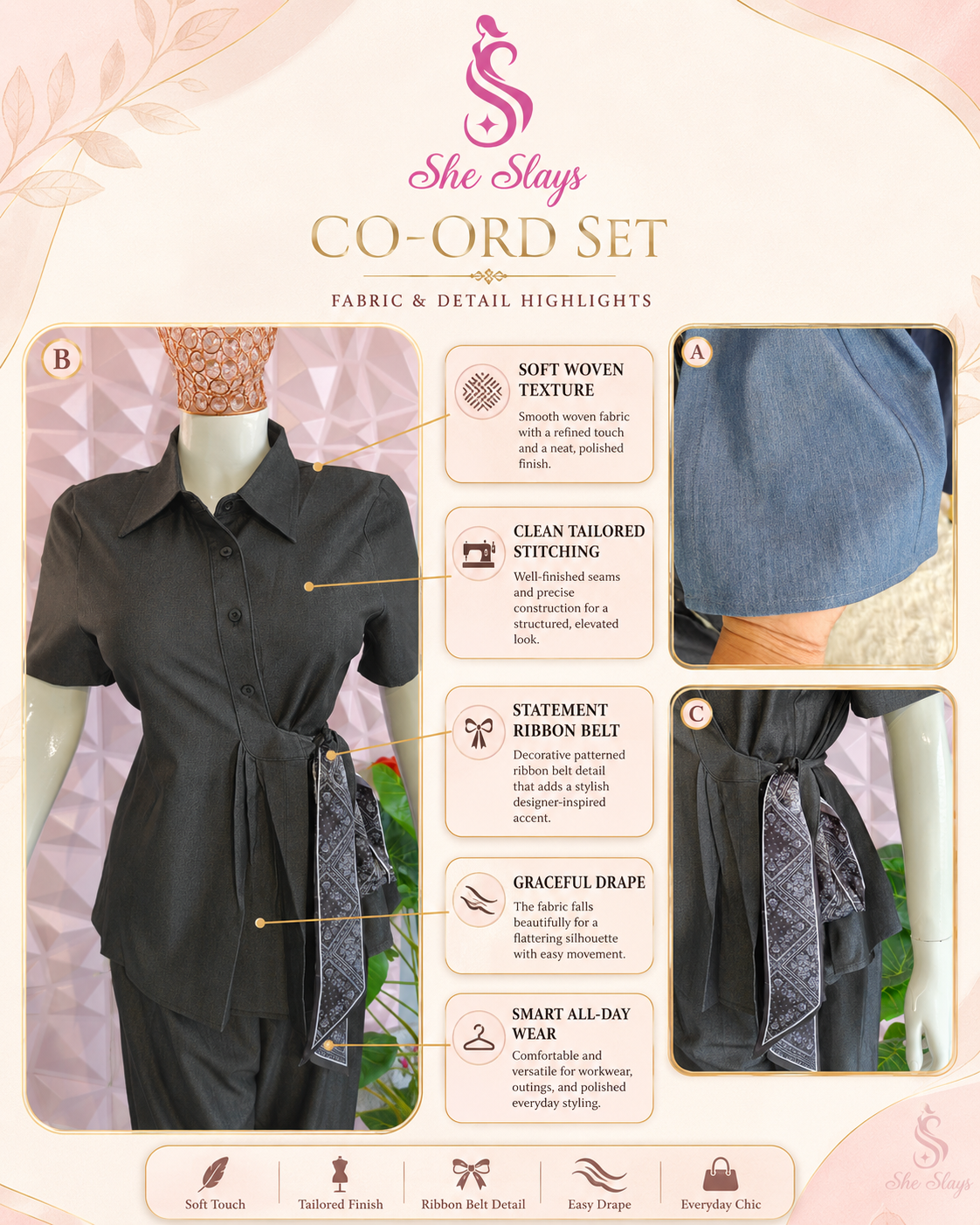‘WRAP’ Denim Co-Ord Set [SS-11501-DCRD2]