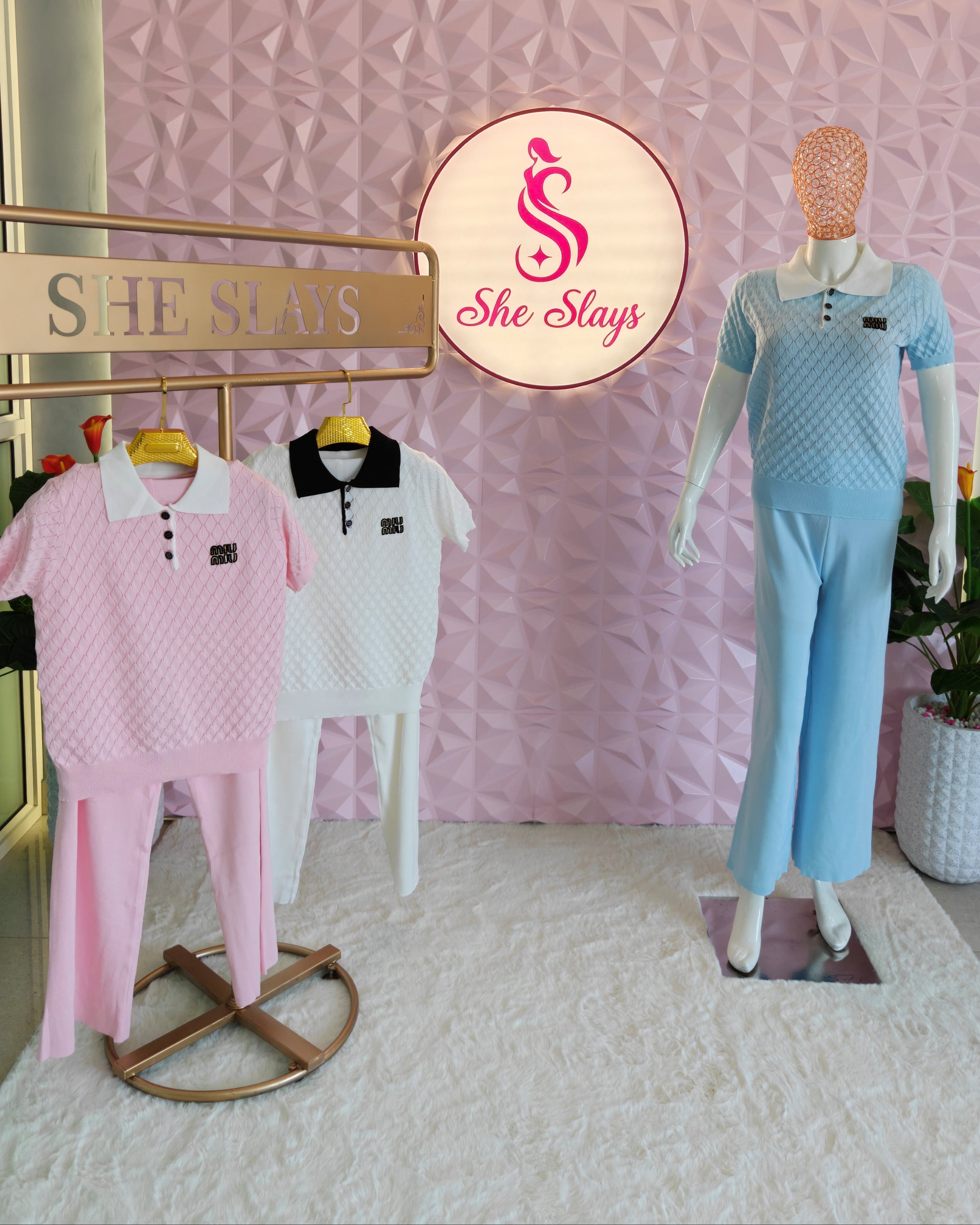 'Luxury' Textured Knit Co-ord Set [SS-10101-CRD]