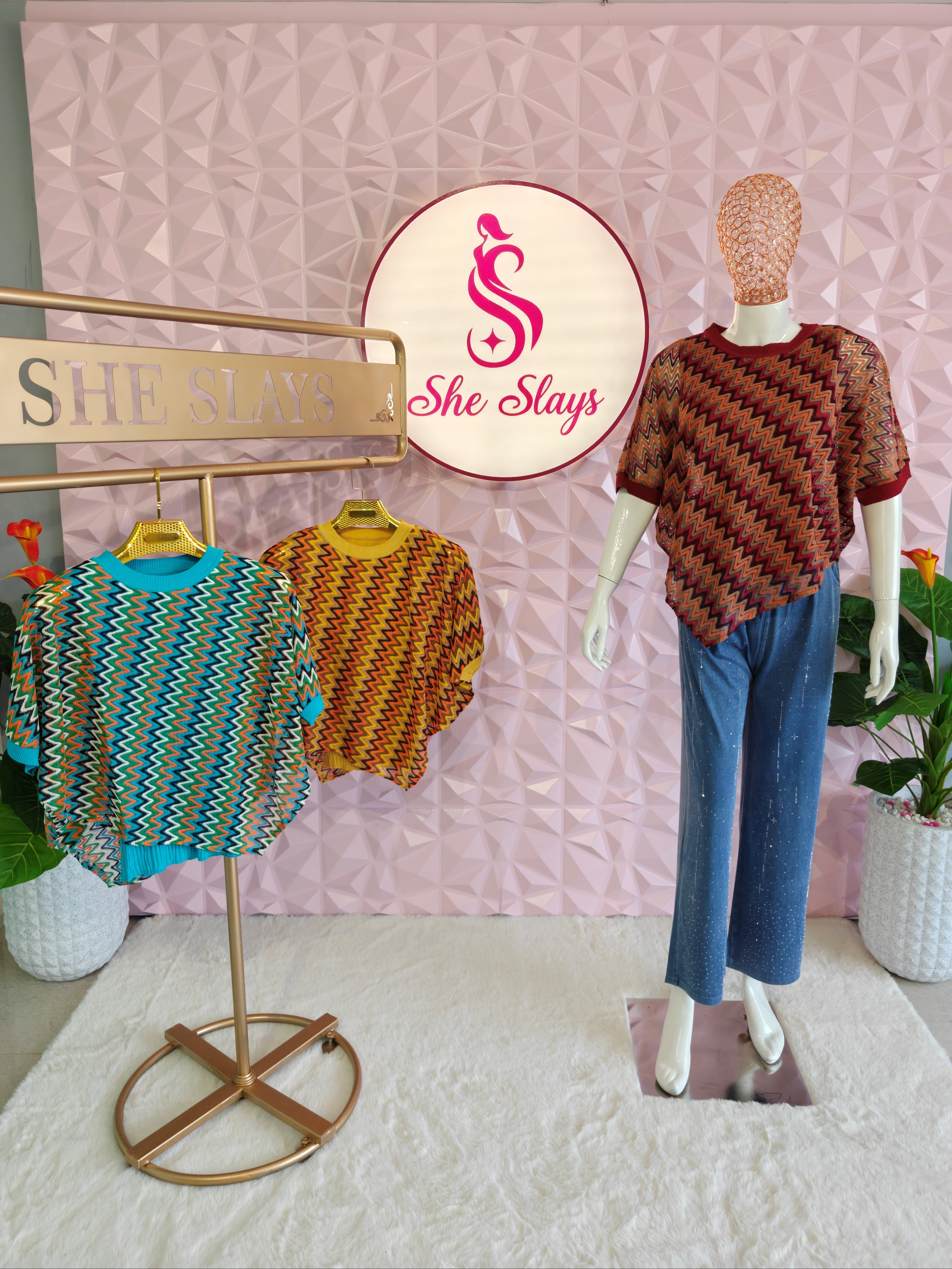 'Aura' Wave Crochet Top [SS-10204-TOP]