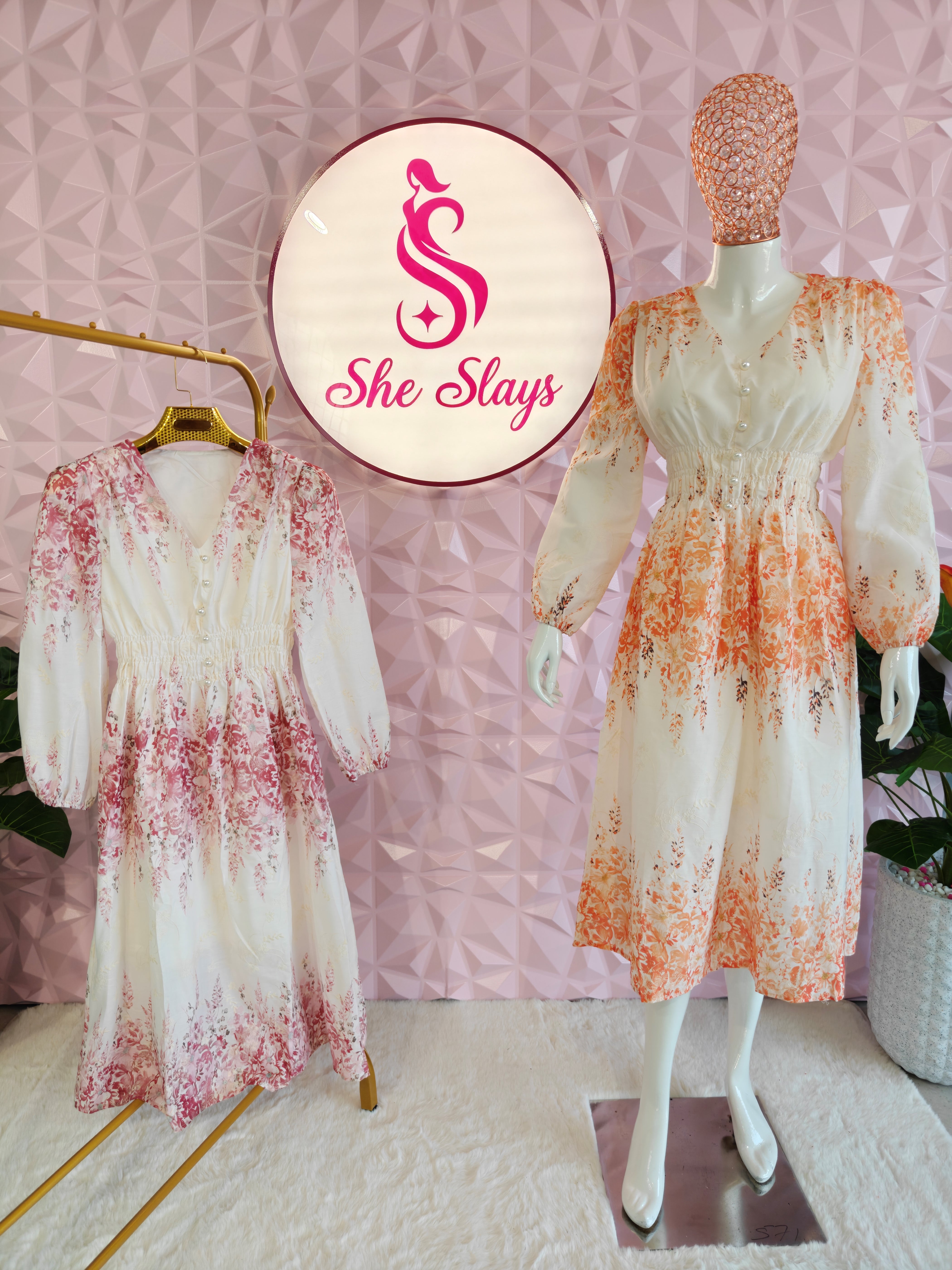‘ELEGANCE’ Floral Dress  [SS-10303-DR]