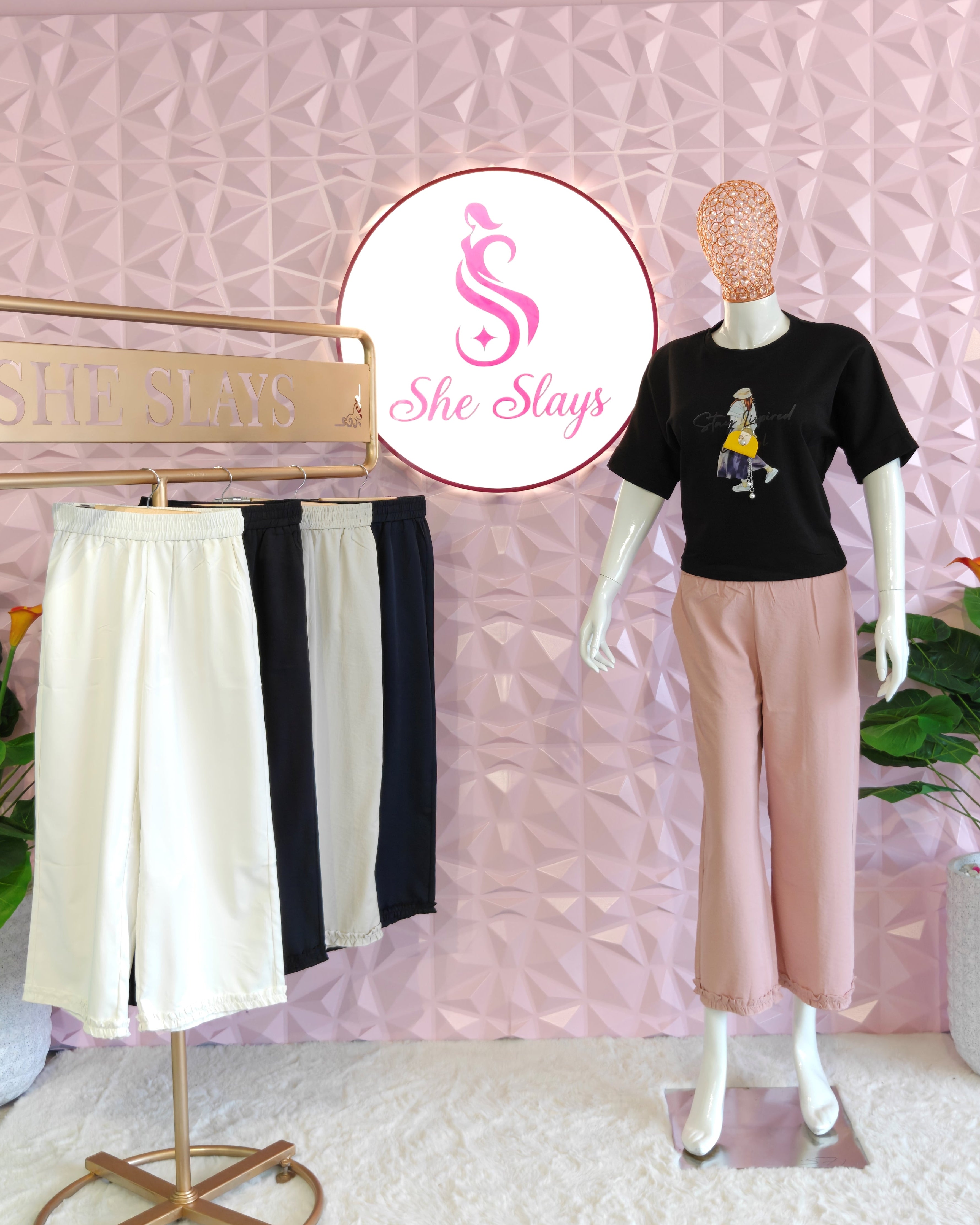 ‘COMFY’ Frill Casual Pants [SS-10513-PNT]