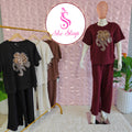 ‘FIERCE’ Rhinestone Co-Ord Set  [SS-10904-CRD]