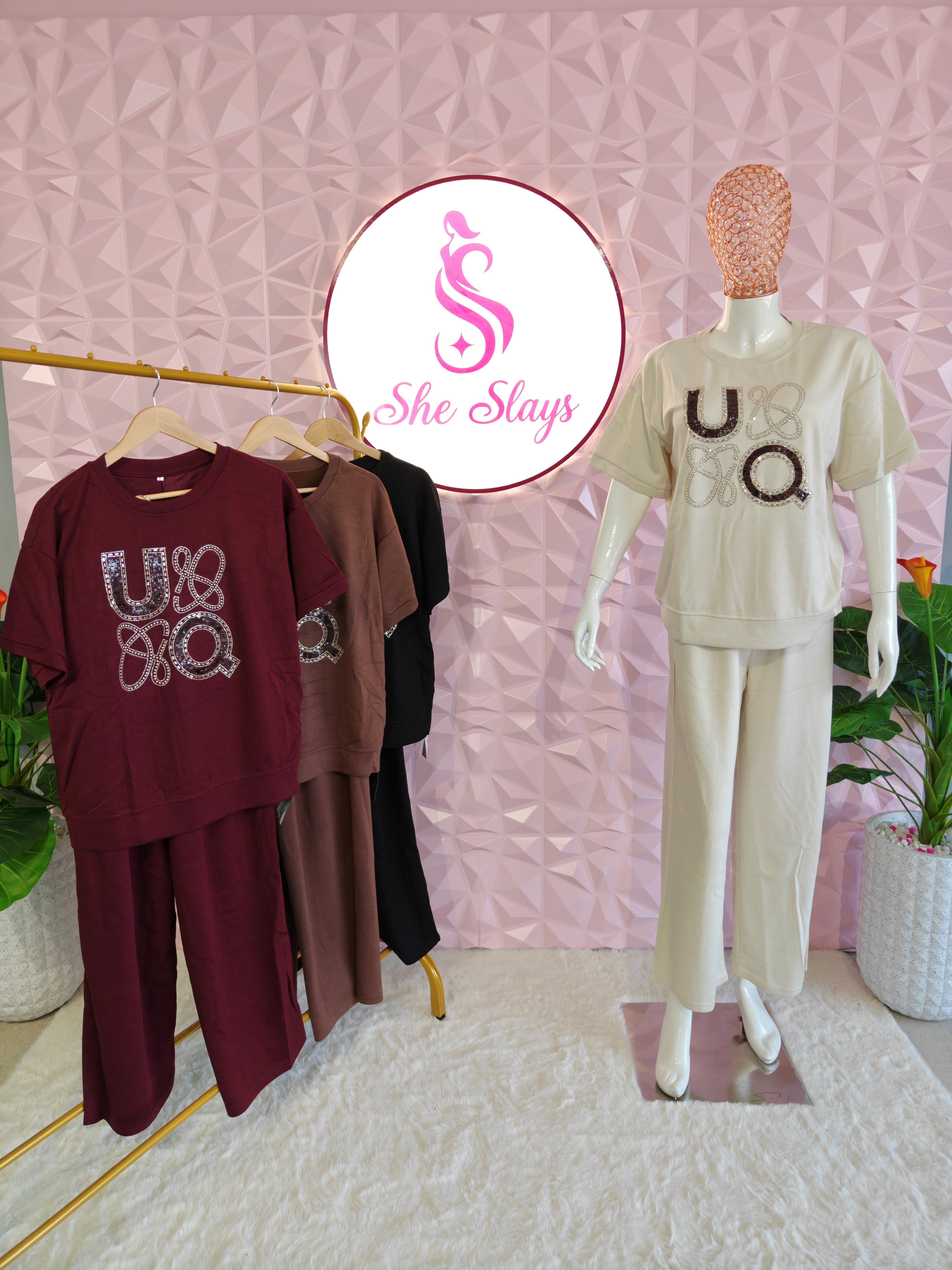 ‘LOOP’ Rhinestone Co-Ord Set [SS-10903-CRD]