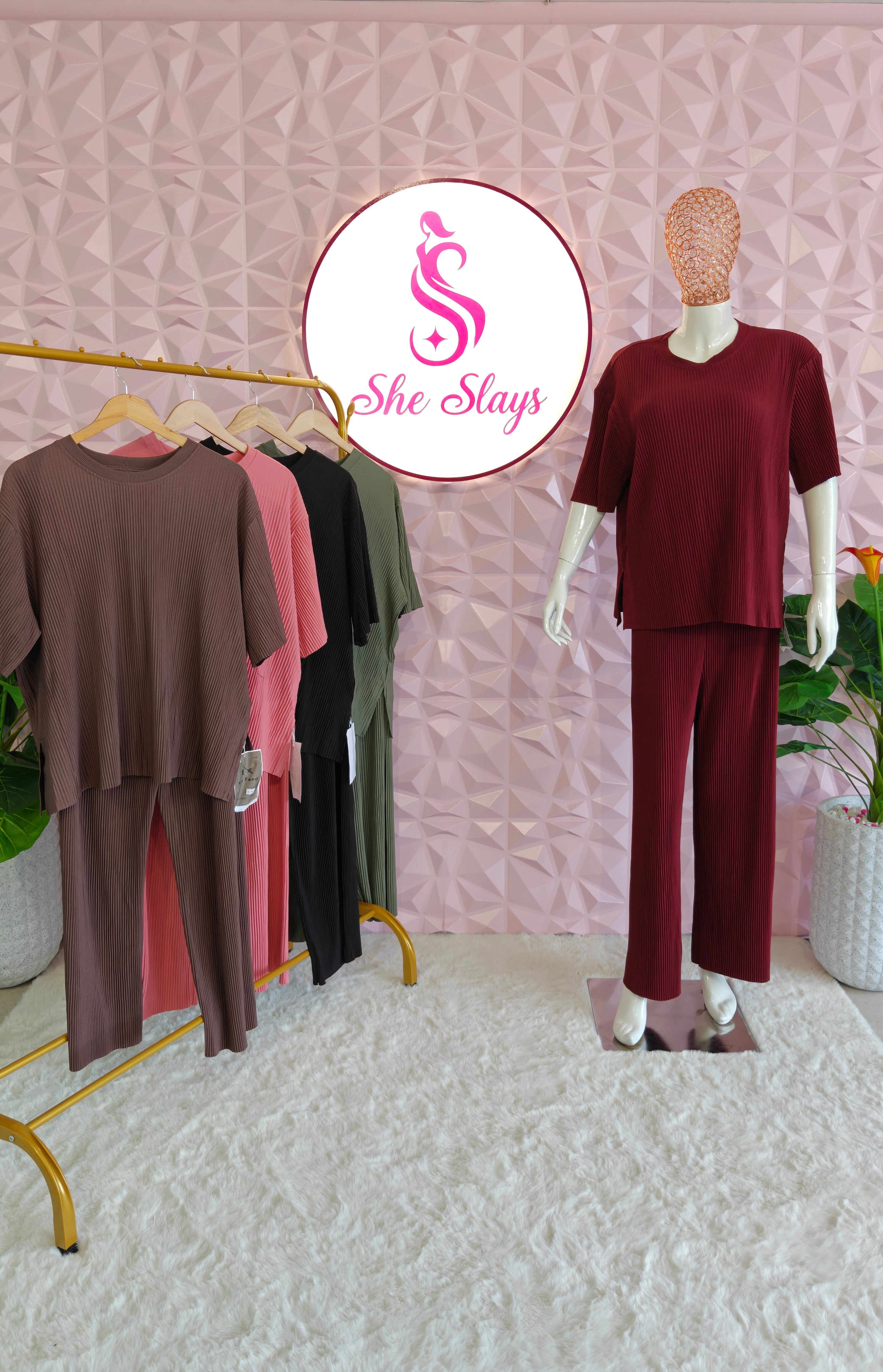 ‘RIBBED’ Casual Co-Ord Set [SS-11202-CRD2]