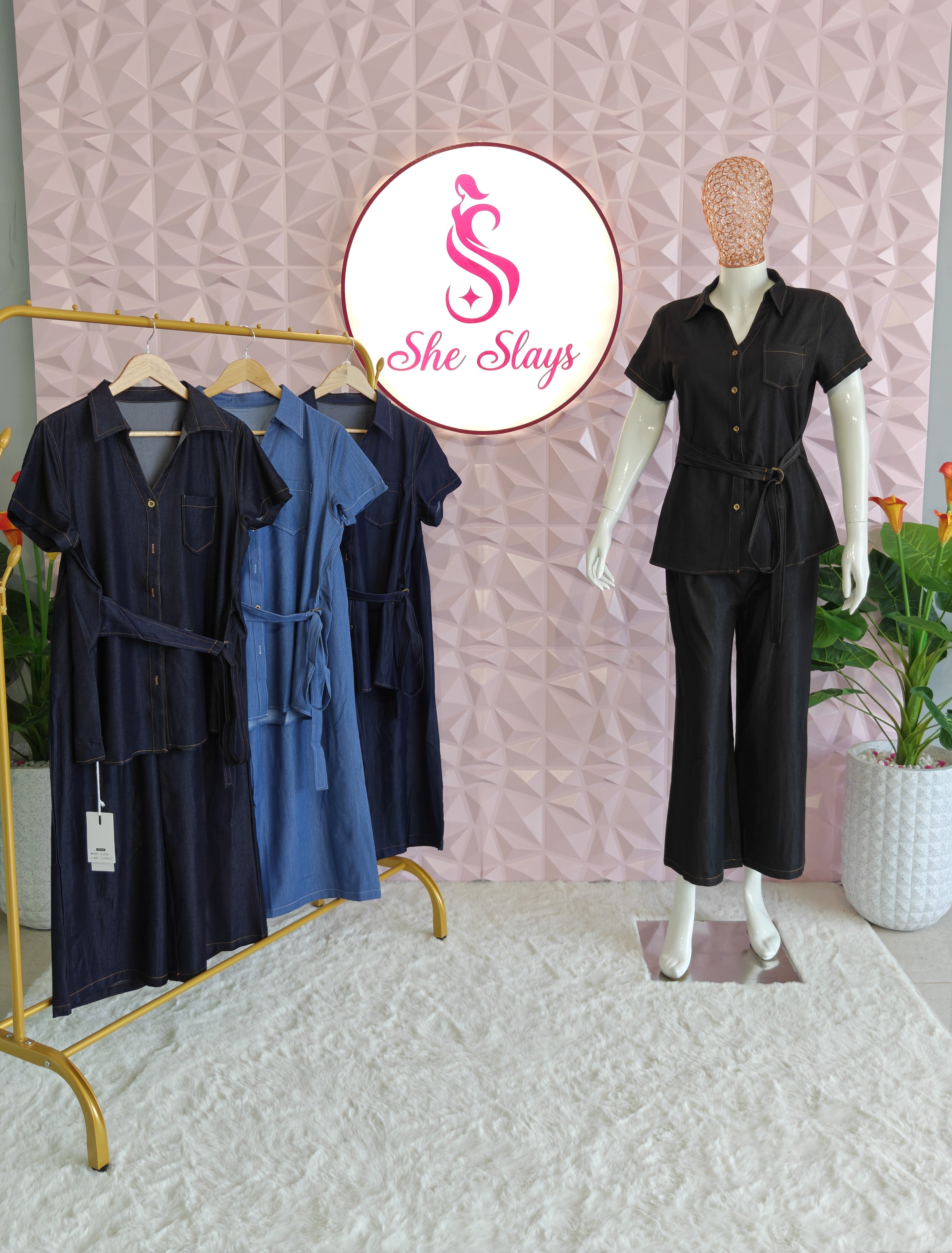 ‘INDIGO’ Denim Co-Ord Set [SS-11501-DCRD1]