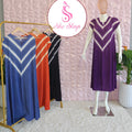 ‘CHEVRON’ Crinkle Pleated Stretch Dress [SS-11703-DRV]