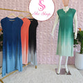 'OMBRE’ Crinkle Pleated Stretch Dress [SS-11705-DRSH]