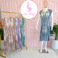 ‘RIPPLE’ Crinkle Pleated Stretch Dress [SS11704-DRTD]