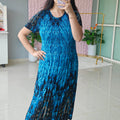 ‘BLAZE’ Printed Pleated Dress [SS-11718-DR]
