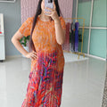 ‘SPLASH’ Printed Pleated Dress [SS-11719-DR]