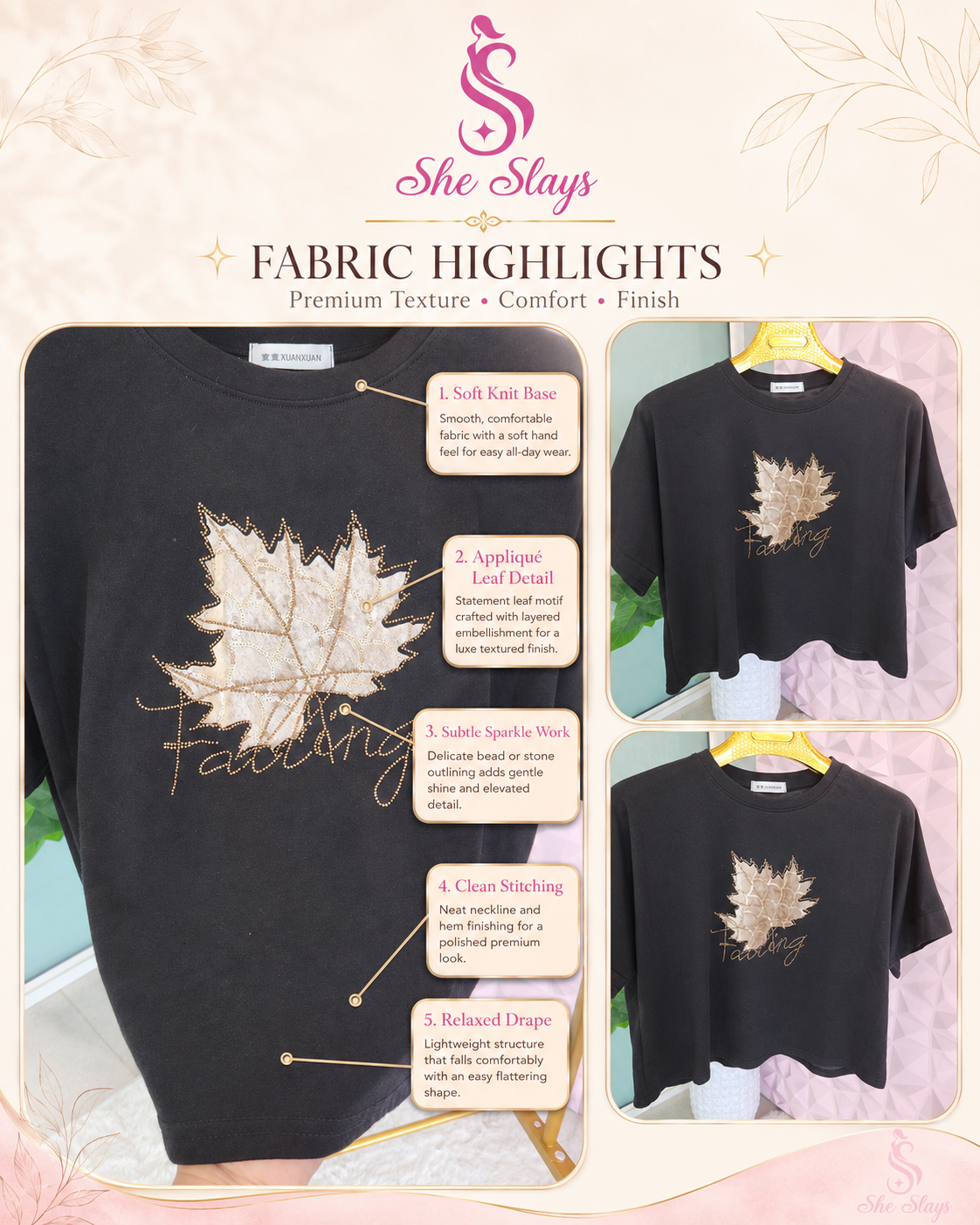 ‘AUTUMN’ Casual T-Shirt  [SS-10506-TSH]