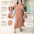 ‘ZEBRA’ Crinkle Pleated Dress [ SS-11702-DRST ]