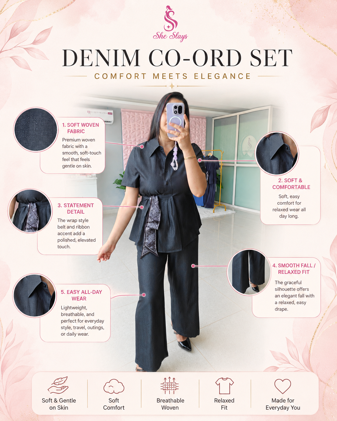 ‘WRAP’ Denim Co-Ord Set [SS-11501-DCRD2]