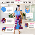 ‘PRISM’ Crinkle Pleated Stretch Dress [SS-11701-DRF]
