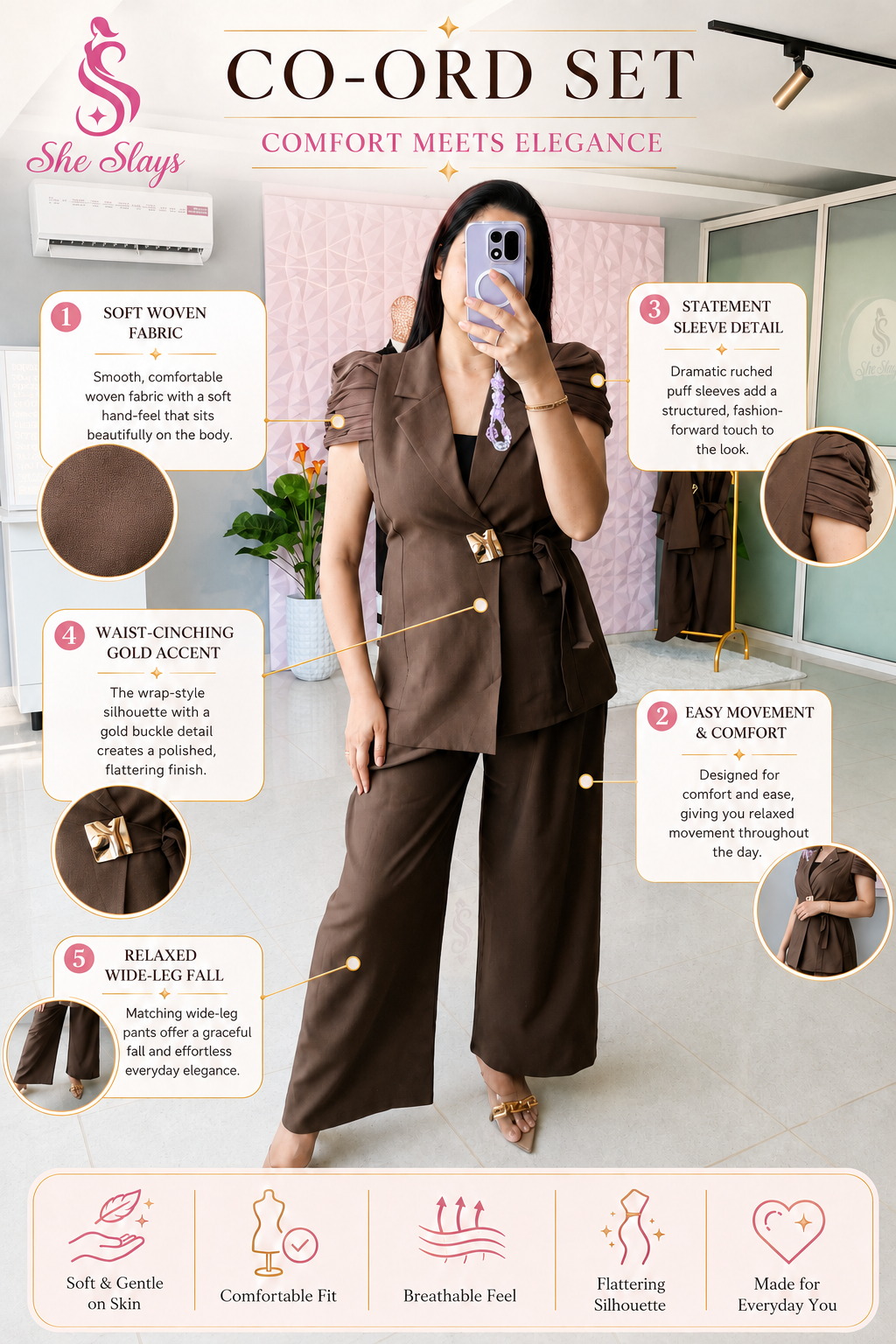 ‘COUTURE’ Organza Co-Ord Set [SS-11602-CRDS]
