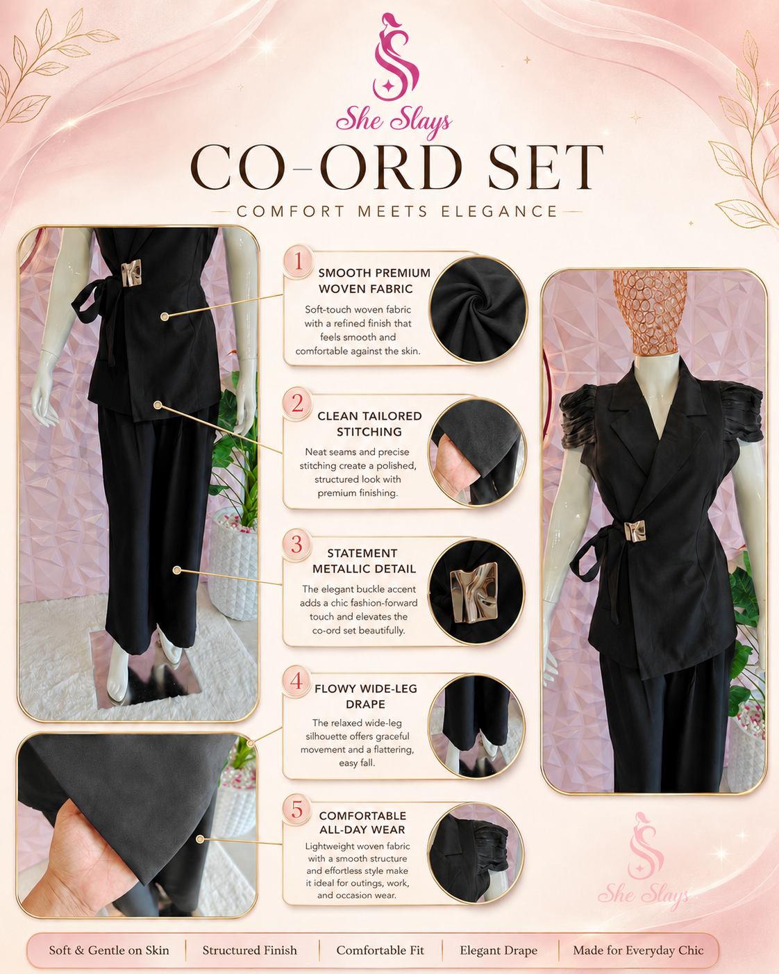‘COUTURE’ Organza Co-Ord Set [SS-11602-CRDS]
