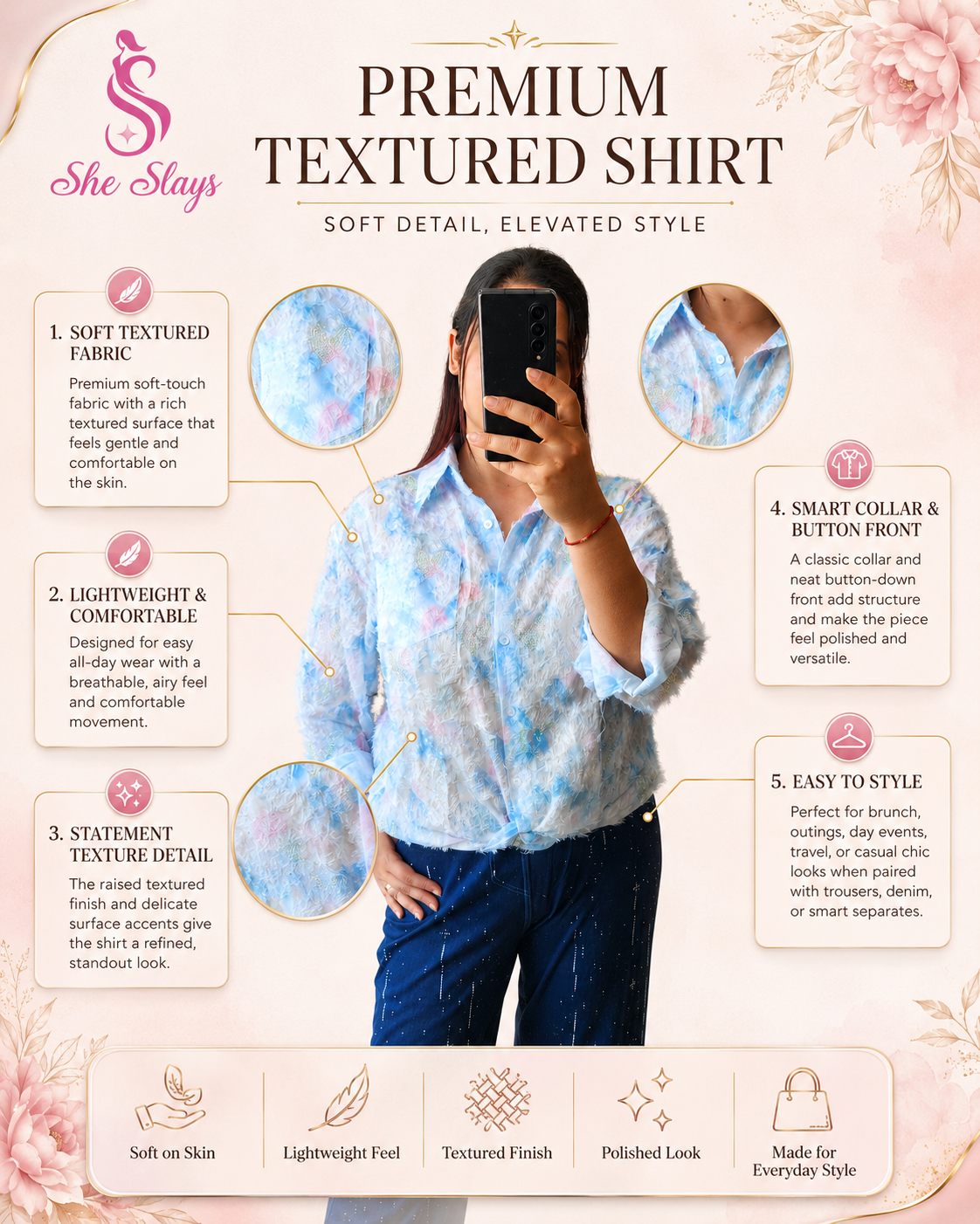 ‘CUPID’ Bow Back Shirt [SS-107001-SH-H]