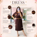‘ALINA’ Belted Midi Dress [ SS-11312-DRH ]