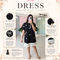 ‘DOLLIE’ Pearl Bow Dress [SS-11304-DRBP]
