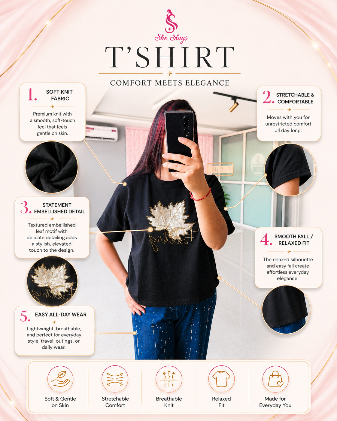 ‘AUTUMN’ Casual T-Shirt  [SS-10506-TSH]