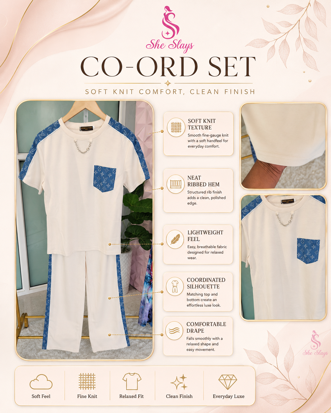 ‘LUXE’ Designer Co-ord Set [SS-10104-CRD]