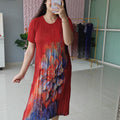 ‘POPPY’ Printed Pleated Dress [SS-11720-DR]