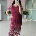 ‘OPERA’ Printed Pleated Dress [SS-11721-DR]