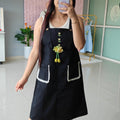 ‘GARDEN’ Embroidered Dungaree Dress [SS-11801-DNGF]