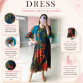 ‘CARNIVAL’ Crinkle Pleated Stretch Dress [SS-11709-DRS]