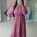 ‘VELORA’ Lace Panel Dress [SS-12001-DRLC]