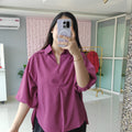 ‘NORA’ Collared Relaxed Top [SS-12901-SH]