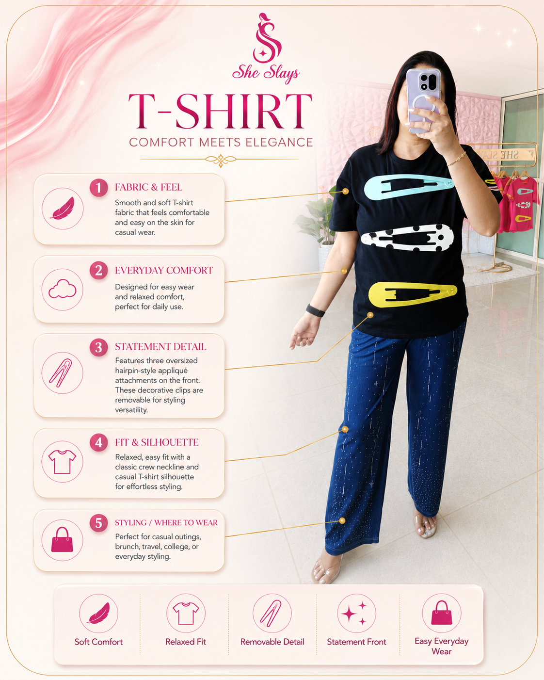 'TIC TAC' Statement T-Shirt [SS-11901-TSH]